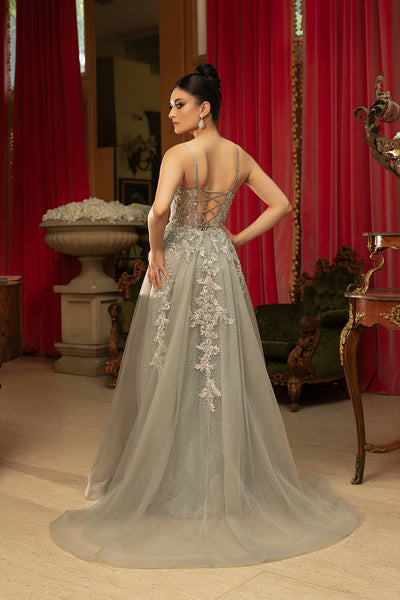 Prom Dress Sweetheart Beaded High Slit Gala Gown By Royal Queen RQ8137