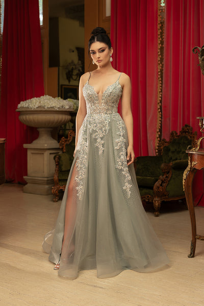 Prom Dress Sweetheart Beaded High Slit Gala Gown By Royal Queen RQ8137