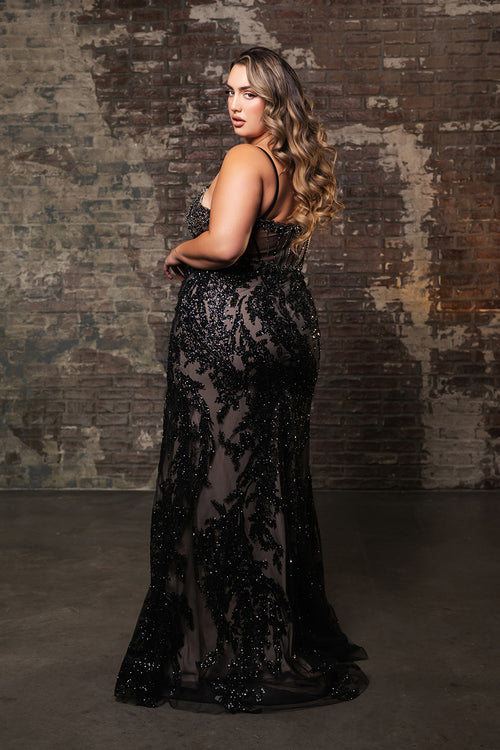 Evening Dress Sleeveless Sequin Sheath Gala Gown By Royal Queen RQ8160