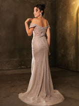Evening Dress Off The Shoulder Sheath Prom Gown By Royal Queen RQ8198