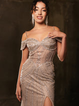 Evening Dress Off The Shoulder Sheath Prom Gown By Royal Queen RQ8198