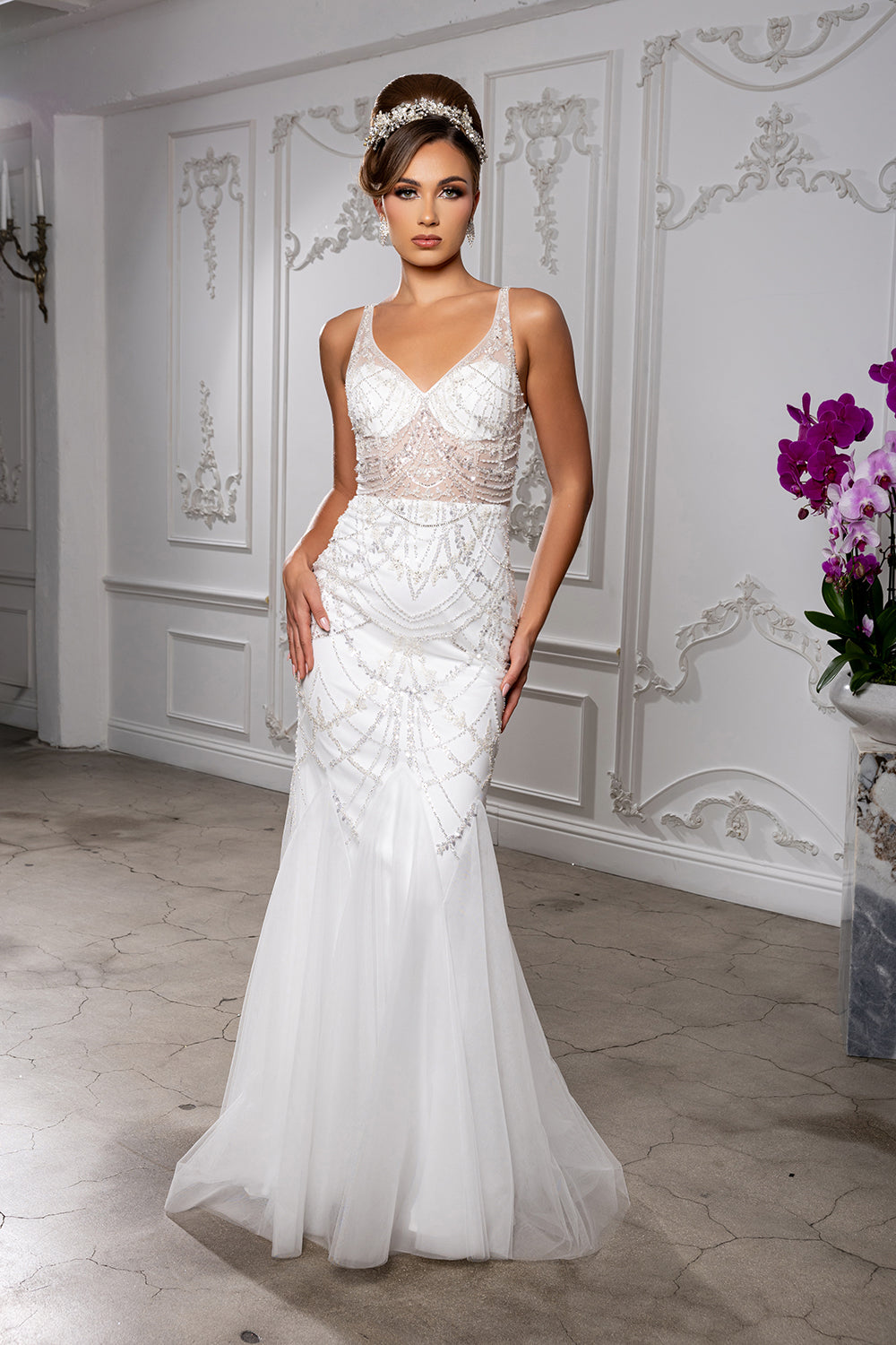 Wedding Gown with Open Back by Royal Queen RQ8201