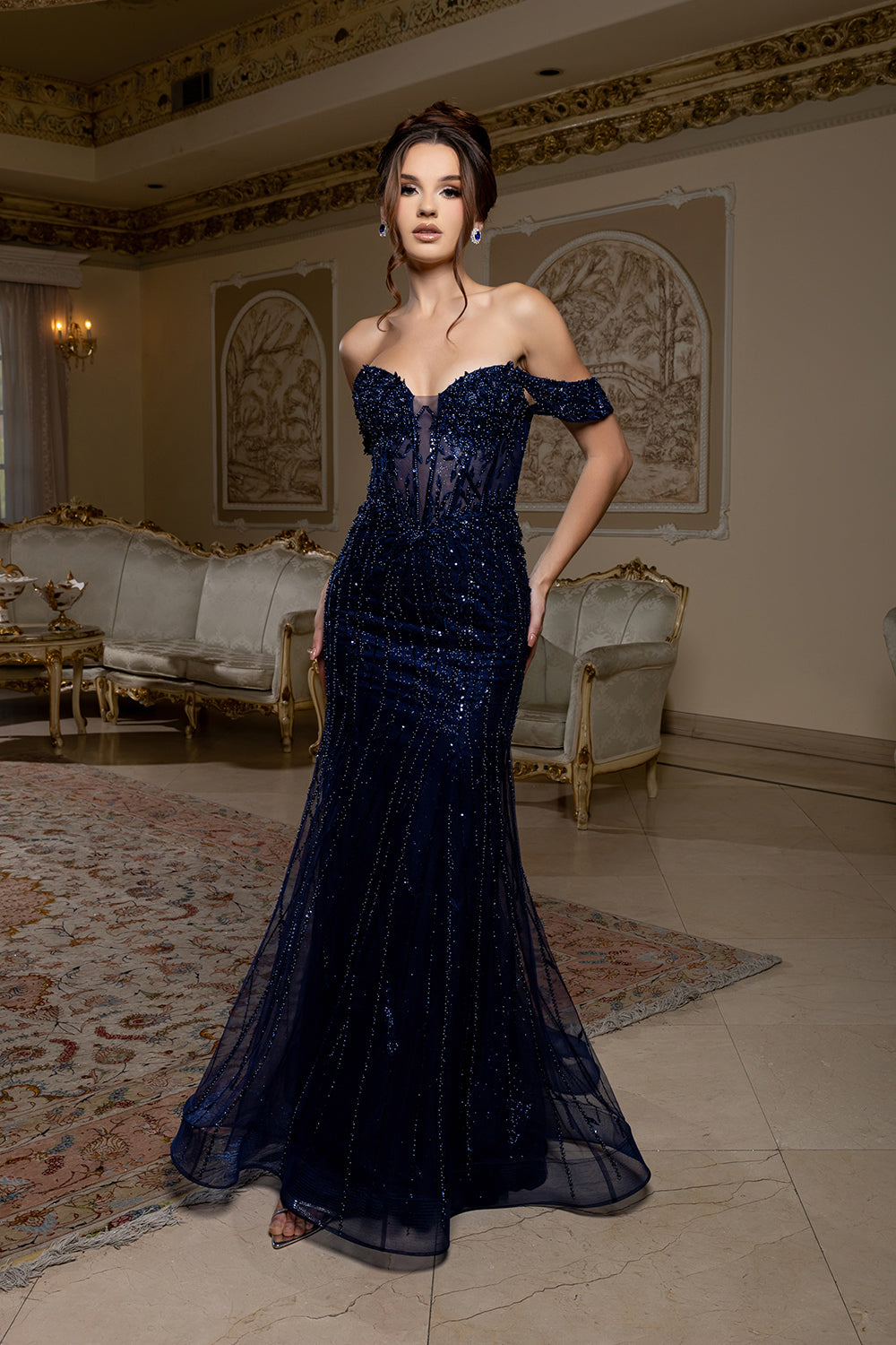Off-Shoulder Mermaid Dress By Royal Queen RQ8233
