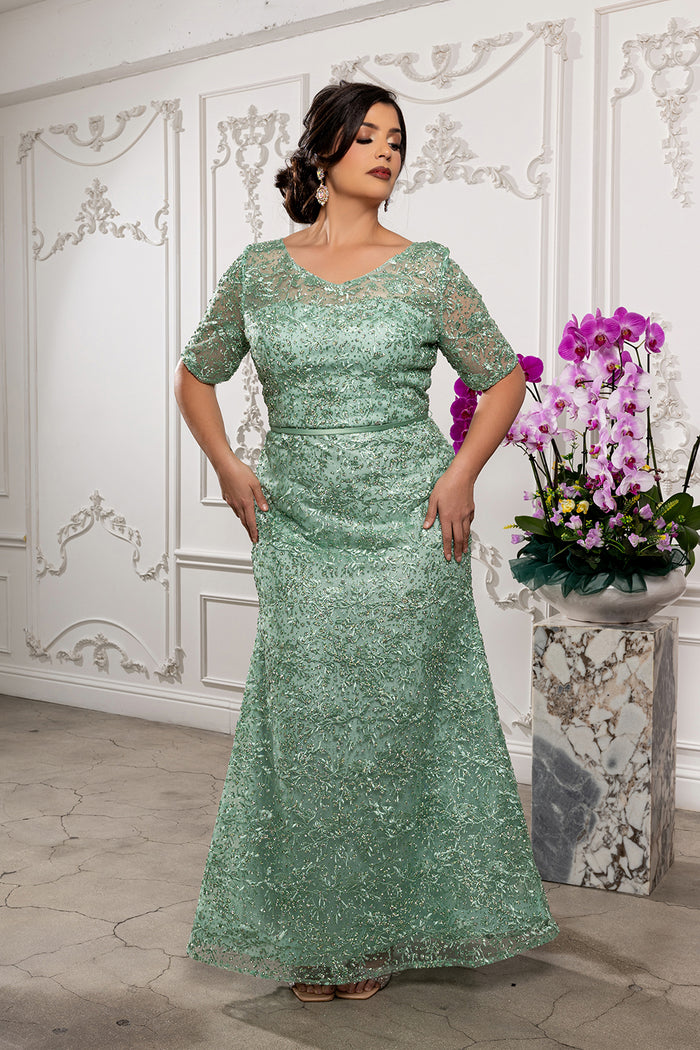 Sage Formal Dress Plus Size