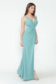 Vestido formal de fiesta con tirantes finos fruncidos y corte sirena de Lenovia 5308
