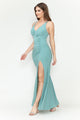 Red Carpet Dress V-Neck Ruched Mermaid Evening Gown By Lenovia 5309