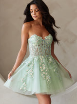 Cocktail Dress Sweetheart Strapless Sequin By Amelia Couture BZ9024S