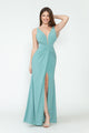 Vestido formal de fiesta con tirantes finos fruncidos y corte sirena de Lenovia 5308