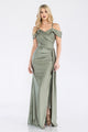 Formal Dress Off The Shoulder Pleated Ruched Prom Gown By Lenovia 5320-New Collection