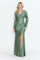 Mother Of The Bride Dress V-Neck Fitted Formal Gown By Lenovia 5323-New Collection