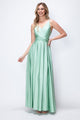 Evening Dress V-Neck Thigh Slit A-Line Formal Gown By Lenovia 5275