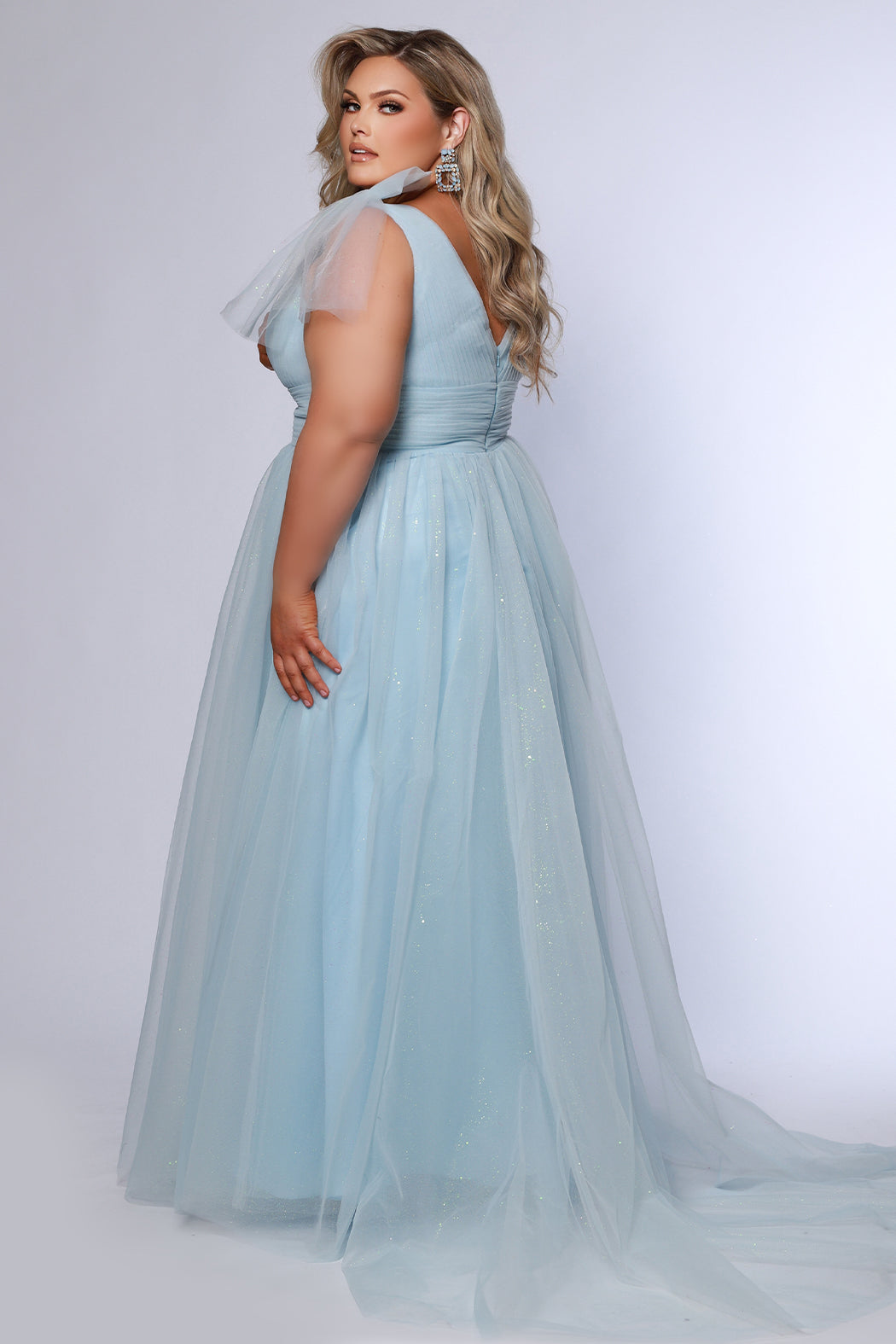 Sydney's Closet Ice Blue Prom Dress