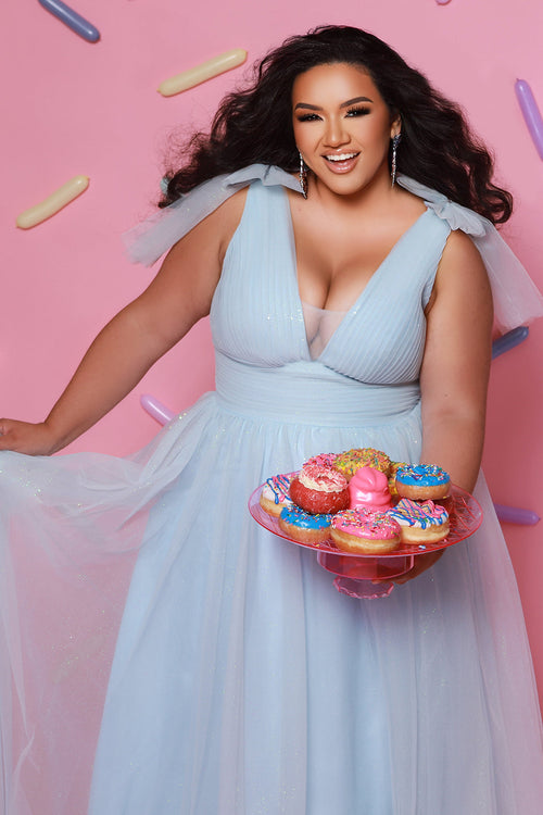 Sydney's Closet Ice Blue Prom Dress