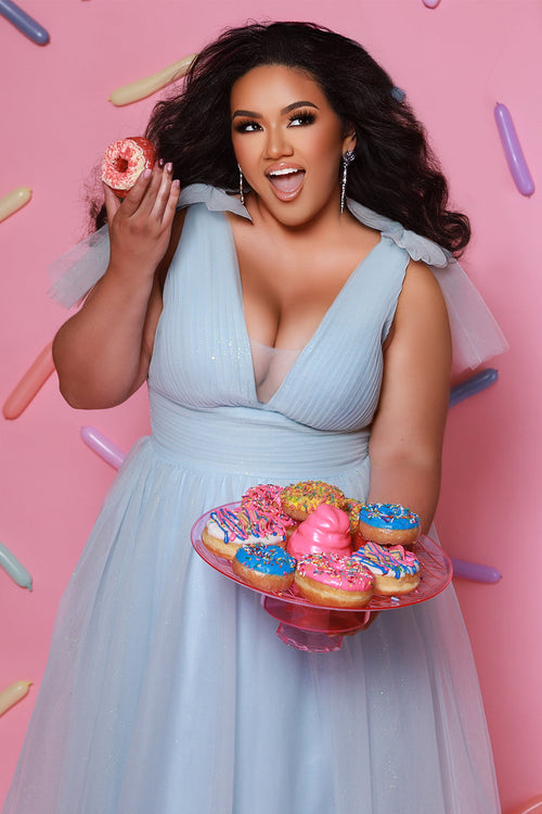 Sydney's Closet Ice Blue Prom Dress