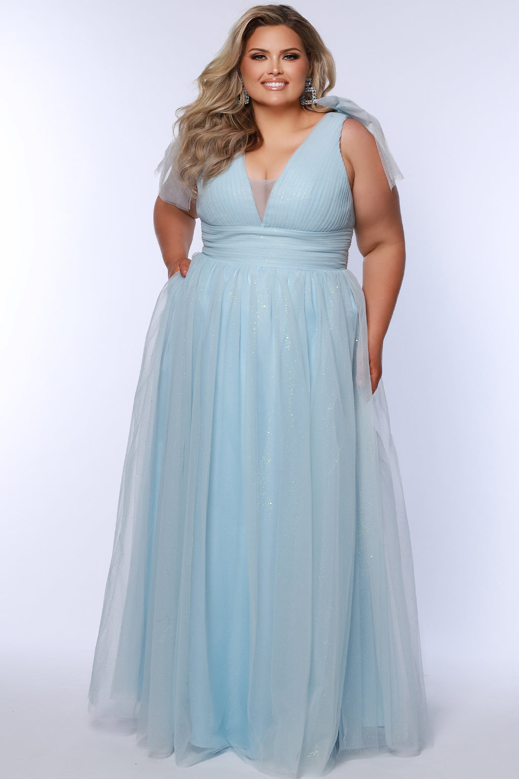 Sydney's Closet Ice Blue Prom Dress