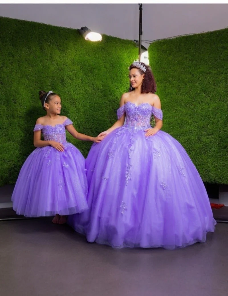 3D Butterfly Off-Shoulder Ball Gown by Calla SCL30015