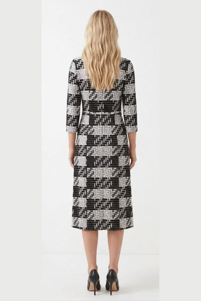 Jessica Rose SCP307 Monochrome Tweed A-Line Shift Dress