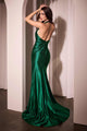 Ladivine SF117 Dress Crystal Adorned Satin Halter Gown