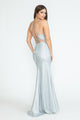 Vestido formal con escote en V, plisado y tirantes finos, de Lenovia 5302