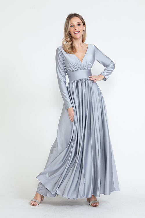 Vestido de madre de la novia, de manga larga, de Lenovia 5231