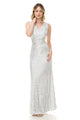 Vestido formal con escote en V, sin mangas, con lentejuelas, de Lenovia 5246