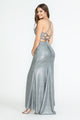 Vestido formal con escote en V, plisado y tirantes finos, de Lenovia 5302