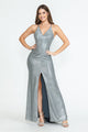 Vestido formal con escote en V, plisado y tirantes finos, de Lenovia 5302