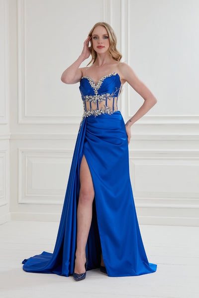 Passion Dress P5078 Satin Corset Gown