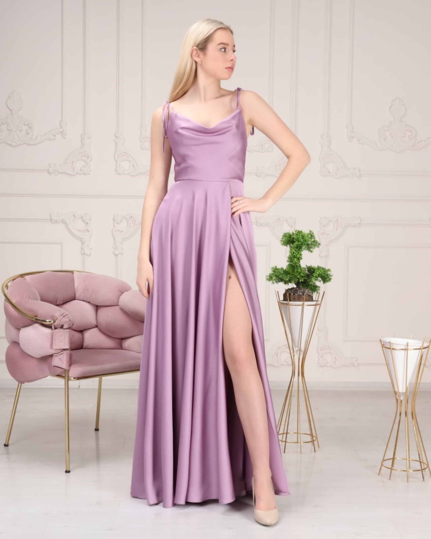 Passion Dress P5028 Satin Gown