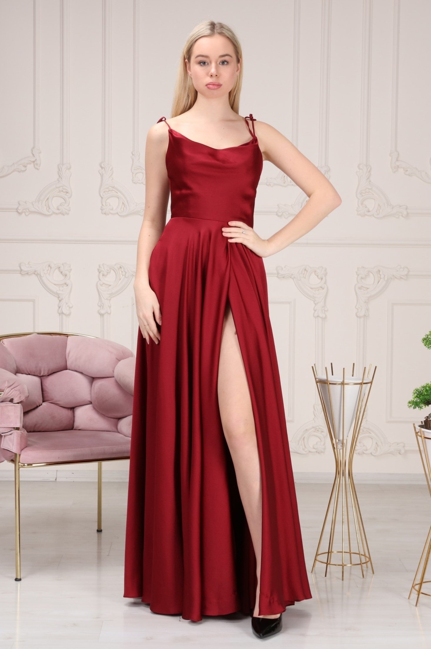 Passion Dress P5028 Satin Gown