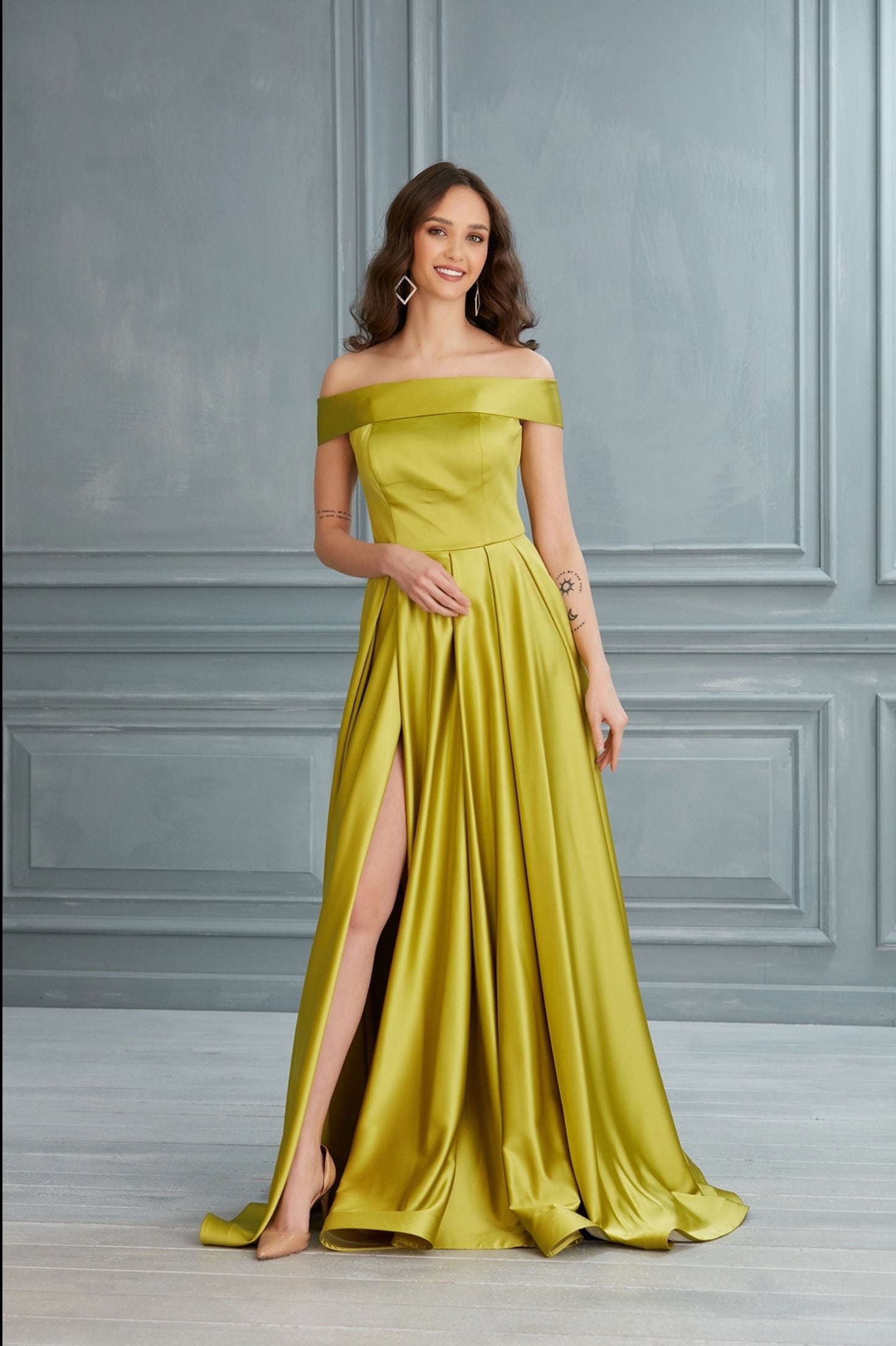 Passion Dress PIS1229 - Satin Minimalist Gown