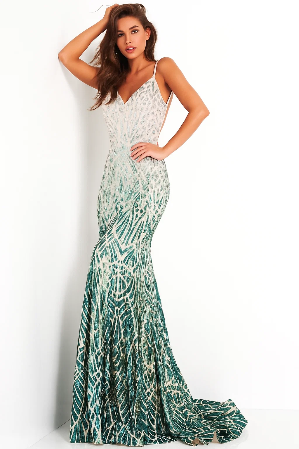 Sequin Fitted Sleeveless Gown by Jovani 06450
