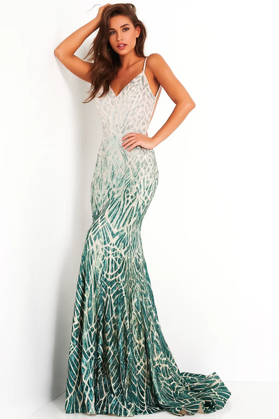 Sequin Fitted Sleeveless Gown by Jovani 06450