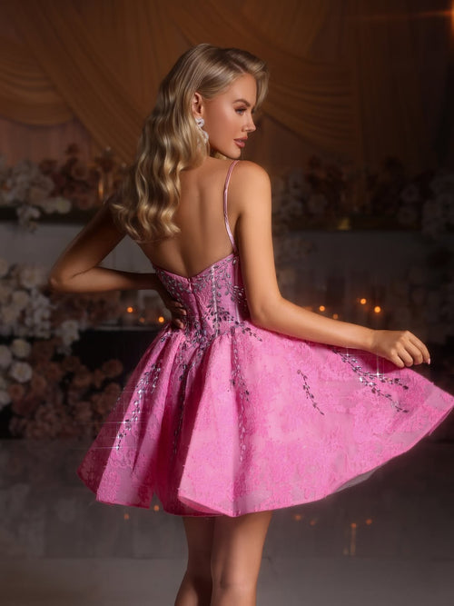 Portia and Scarlett PS25785 Sparkling Bow Mini Dress