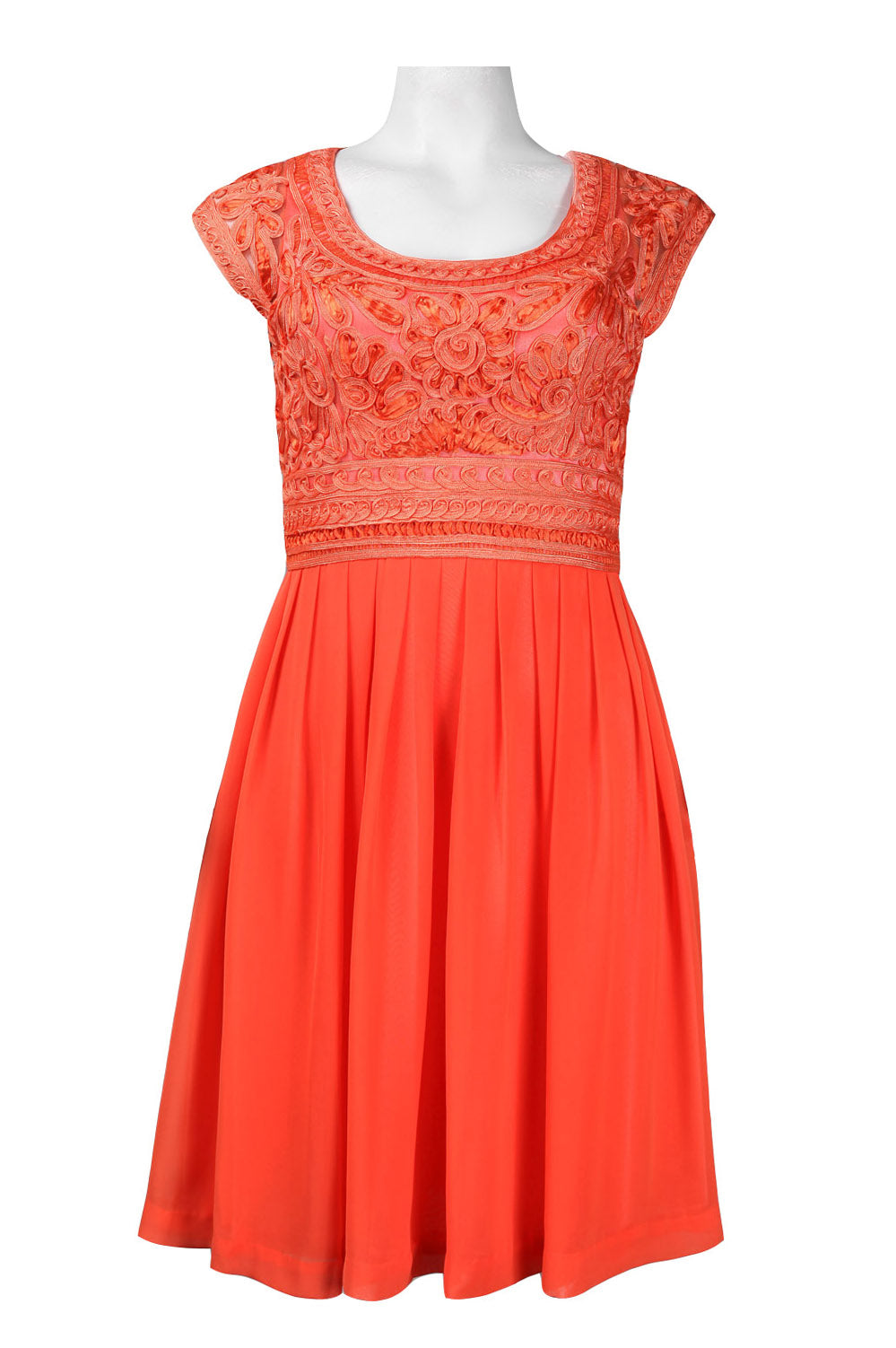 Sue Wong C3207 Soutache Embroidered Pleated A-Line Dress