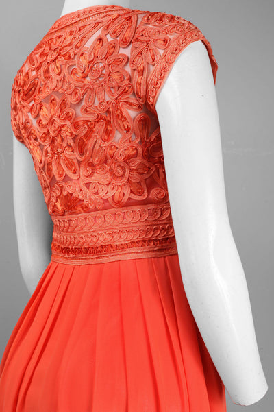 Sue Wong C3207 Soutache Embroidered Pleated A-Line Dress