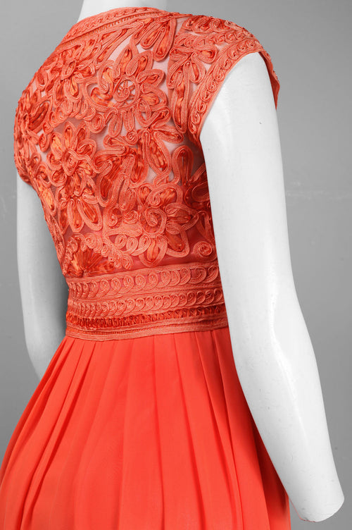 Sue Wong C3207 Soutache Embroidered Pleated A-Line Dress
