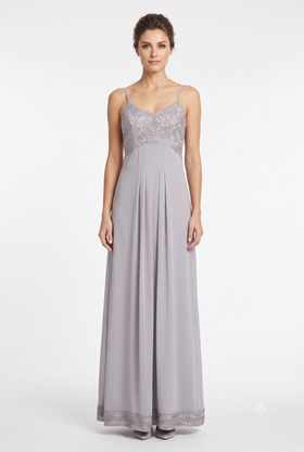 Sue Wong C4237 Spaghetti Strap Beaded Long Evening Dress