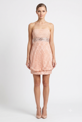 Sue Wong D1200 Strapless Beaded Empire Balloon Dress