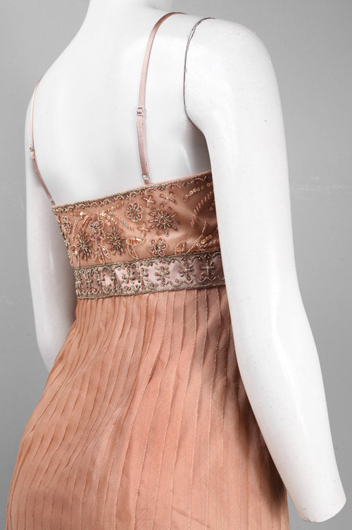 Sue Wong N2445 Spaghetti Strap Beaded Rosette Hem Dress