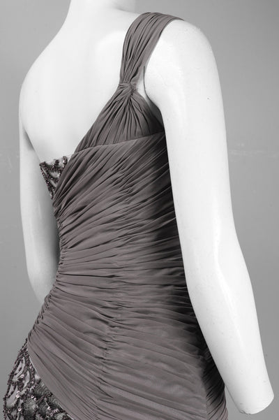 Sue Wong N3330 One Shoulder Embroidered Floral Dress