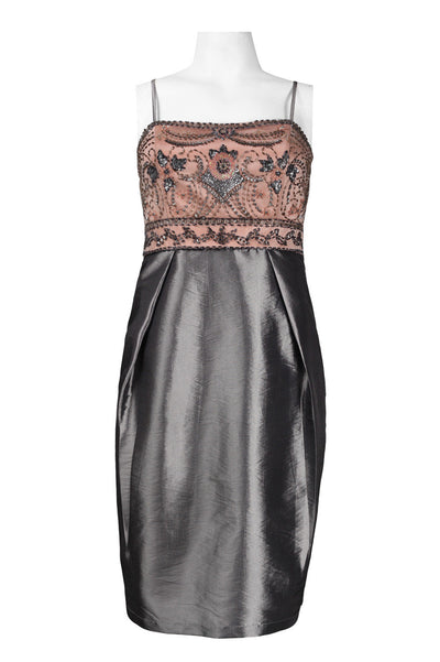 Sue Wong N3434 Beaded Scrolling Pattern Taffeta Dress
