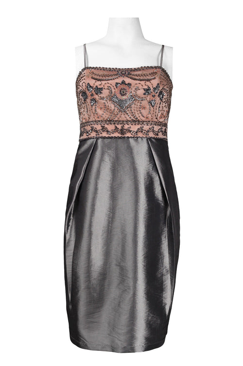 Sue Wong N3434 Beaded Scrolling Pattern Taffeta Dress