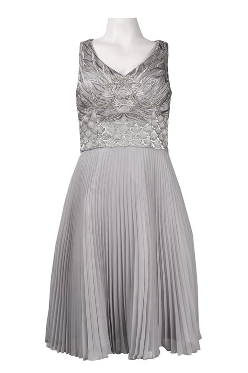 Sue Wong N4136 Sleeveless Embellished Accordion Dress
