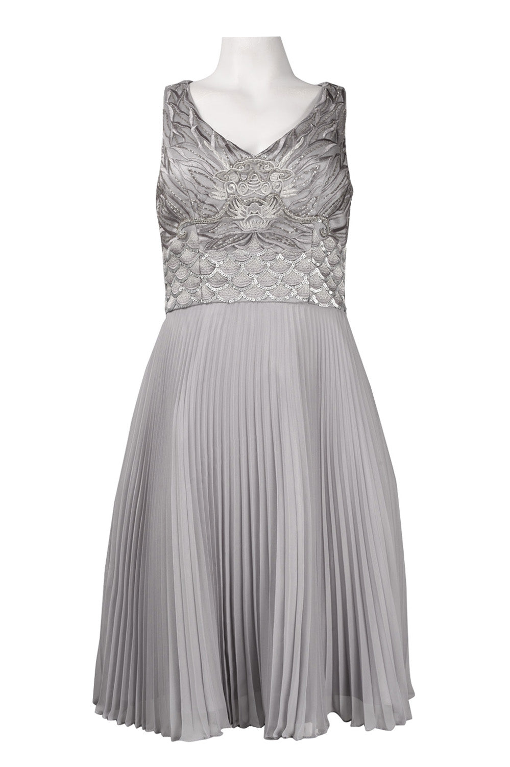 Sue Wong N4136 Sleeveless Embellished Accordion Dress