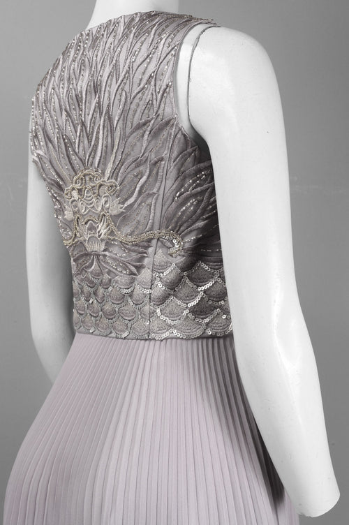 Sue Wong N4136 Sleeveless Embellished Accordion Dress