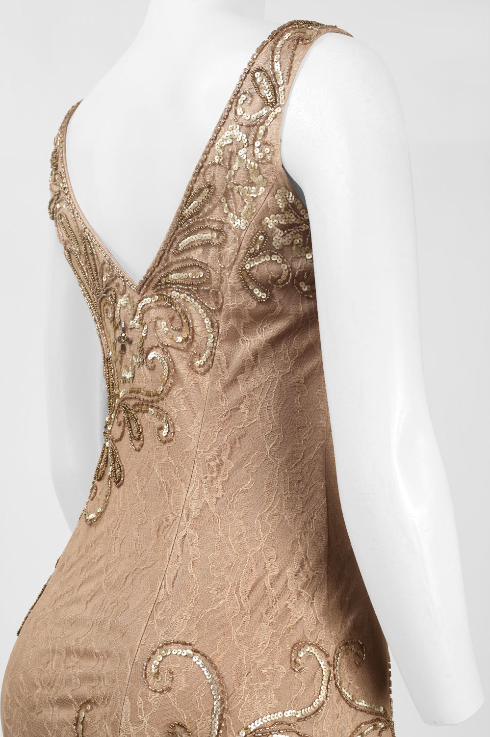Sue Wong N5116N Sleeveless Bodycon Embellished Lace Dress