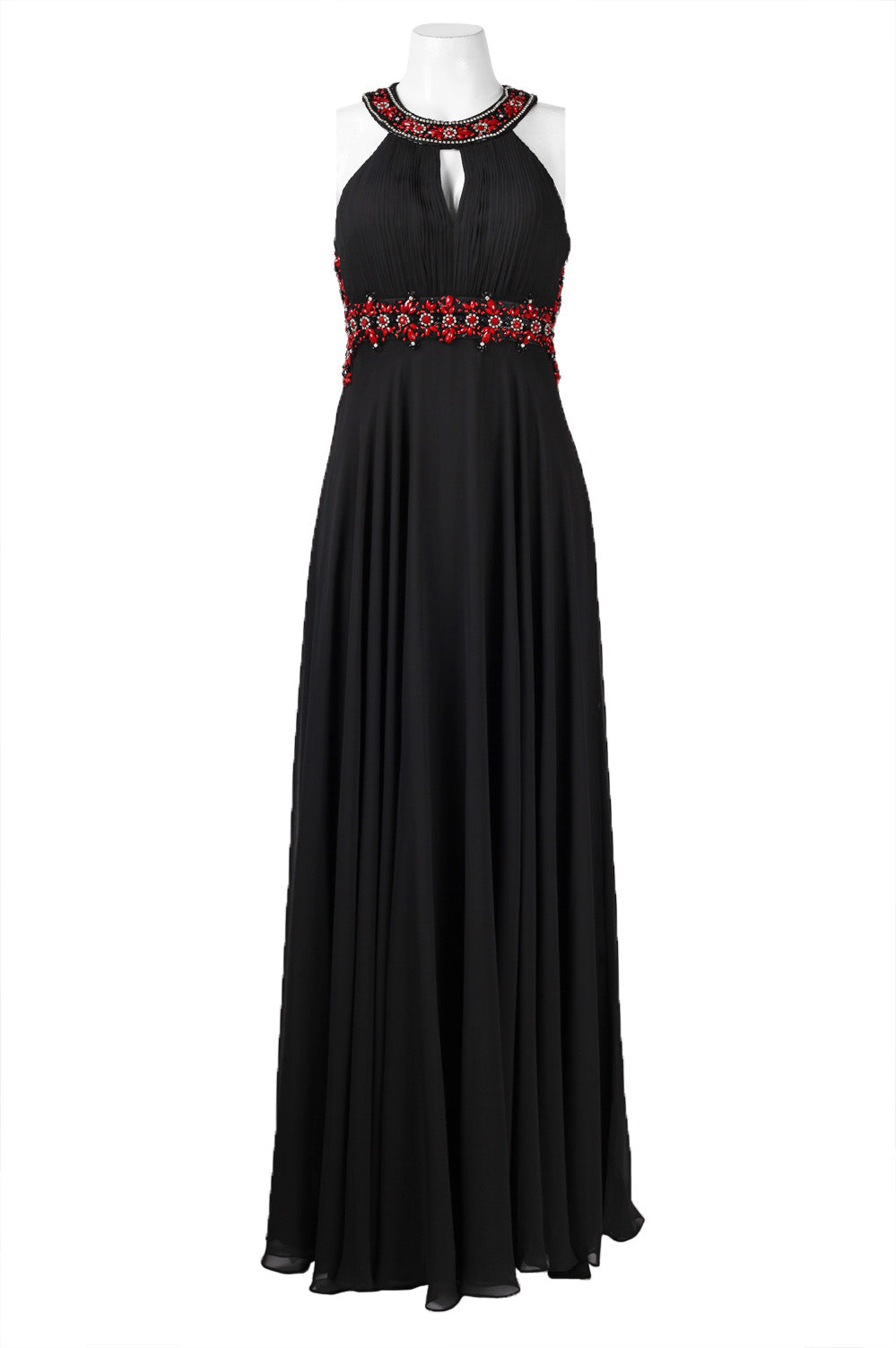 Sue Wong N5330 Halter Beaded Cutout Back Evening Dress