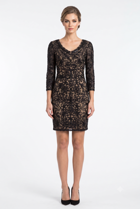 Sue Wong N5364 Soutache Embroidered Short Evening Dress