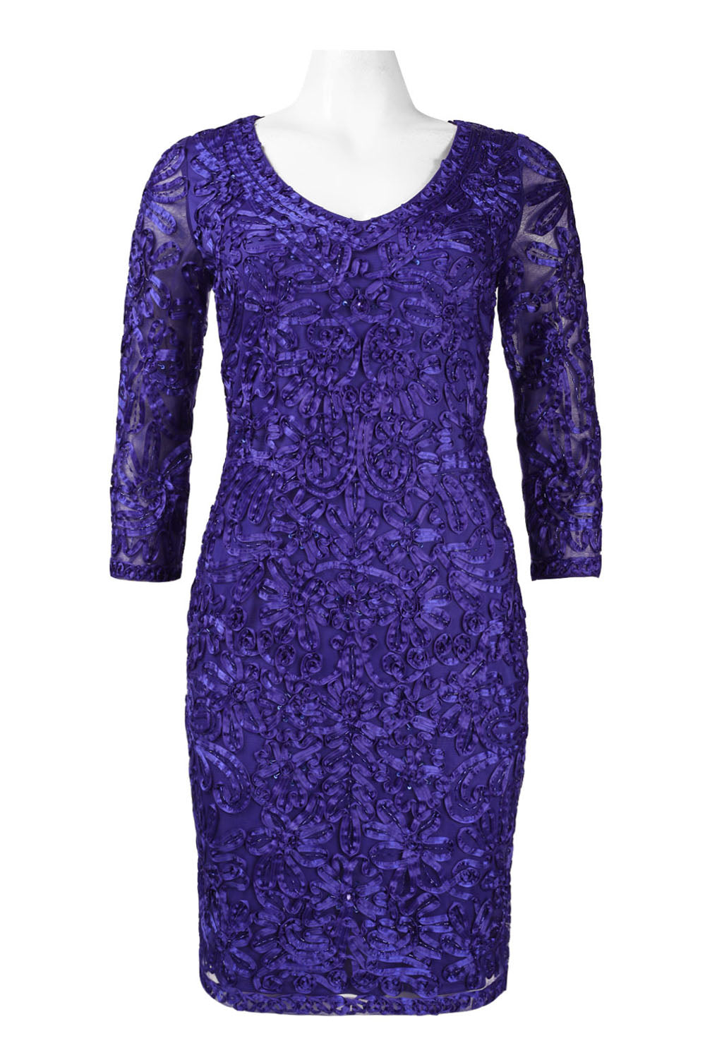 Sue Wong N5364 Soutache Embroidered Short Evening Dress